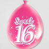 Party ballonnen Sweet 16 (8 stuks)